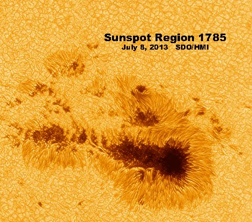 CME_2013-06-08_SolarActivityRemainsActive_SunspotRegion1785_SDO-HMI